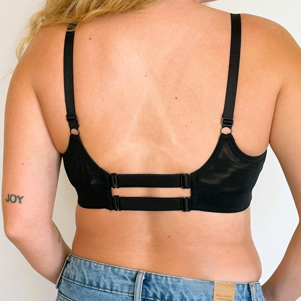 חזייה ללא ברזלים מידות גדולות - אלמה - שחור